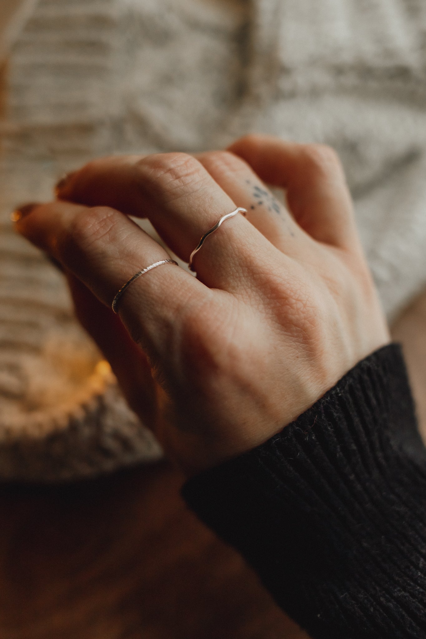 Sparkle Twist Stacker Ring