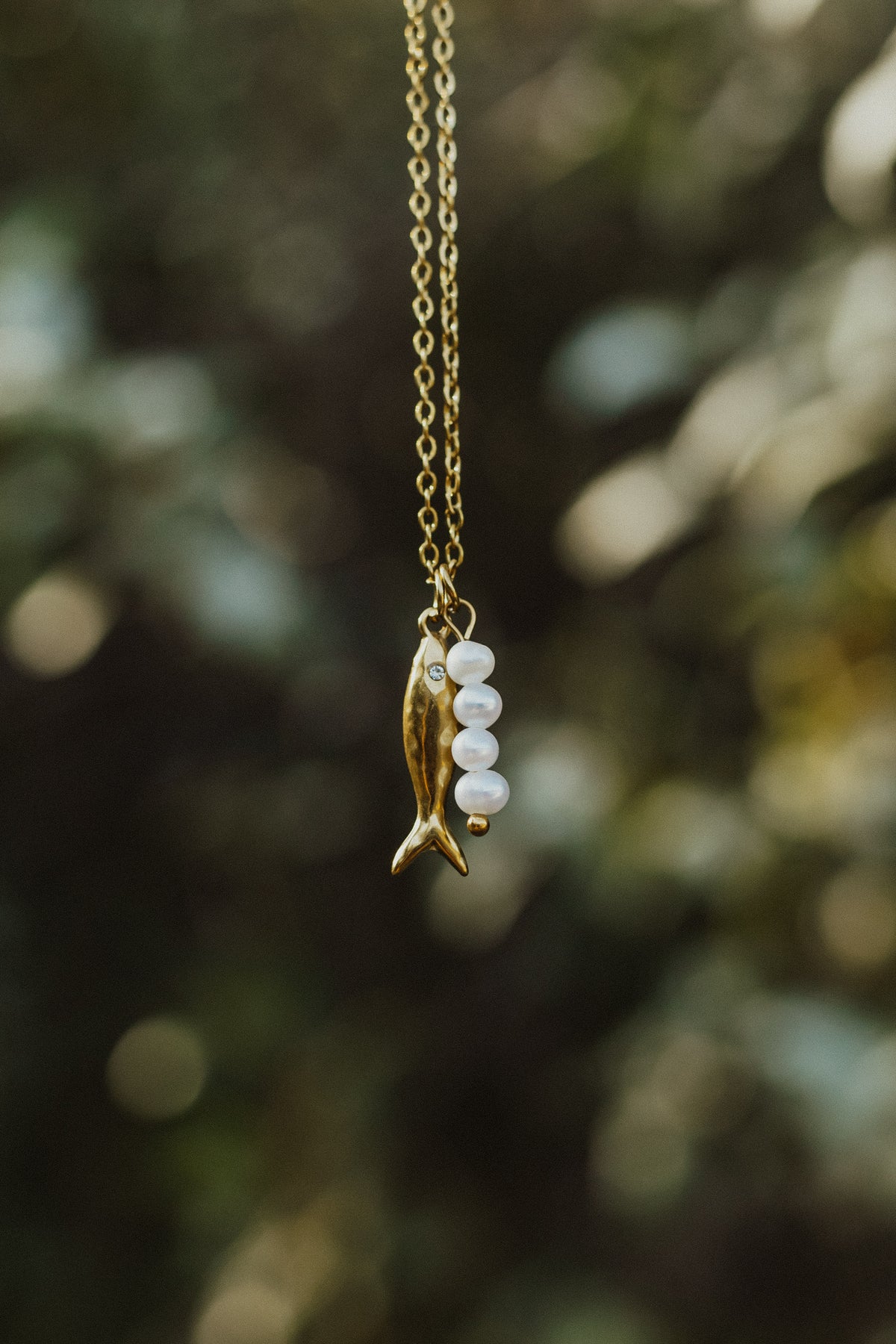 18" Bait & Pearl Necklace