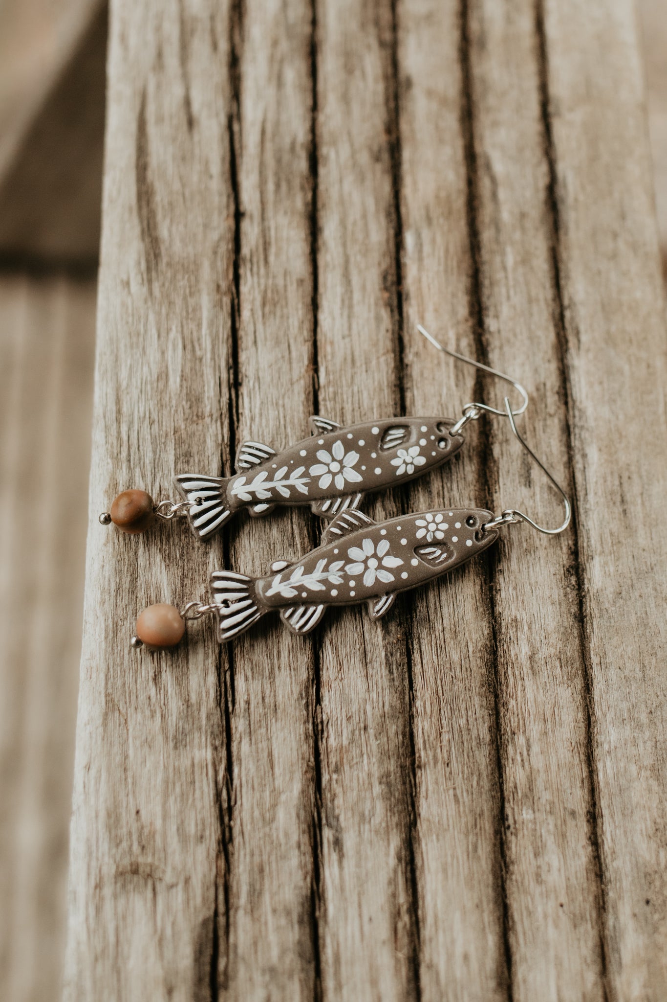 Folk Trout Earrings