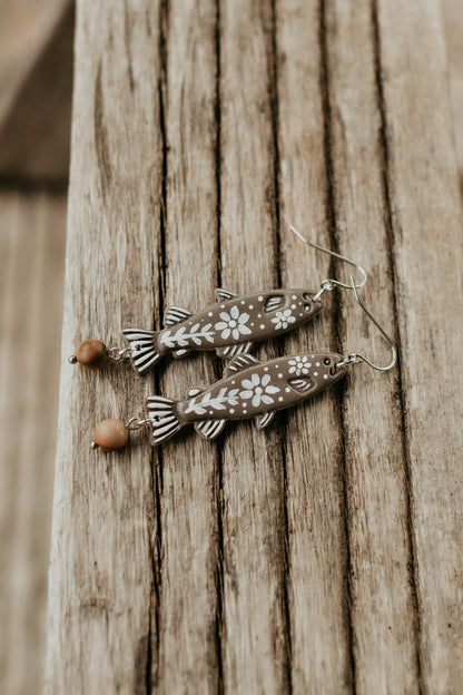 Folk Trout Earrings