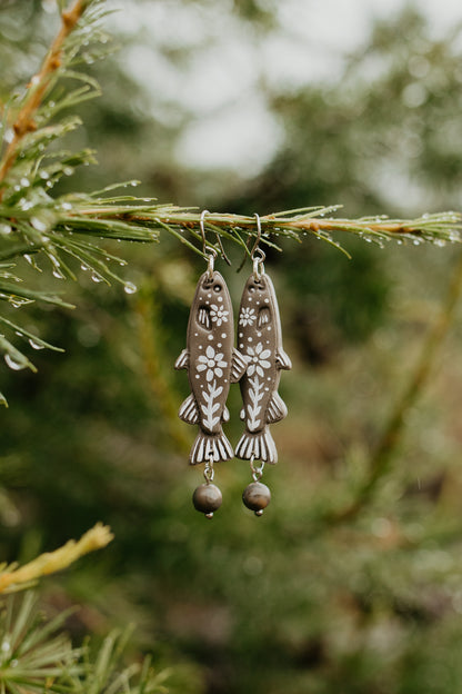 Folk Trout Earrings
