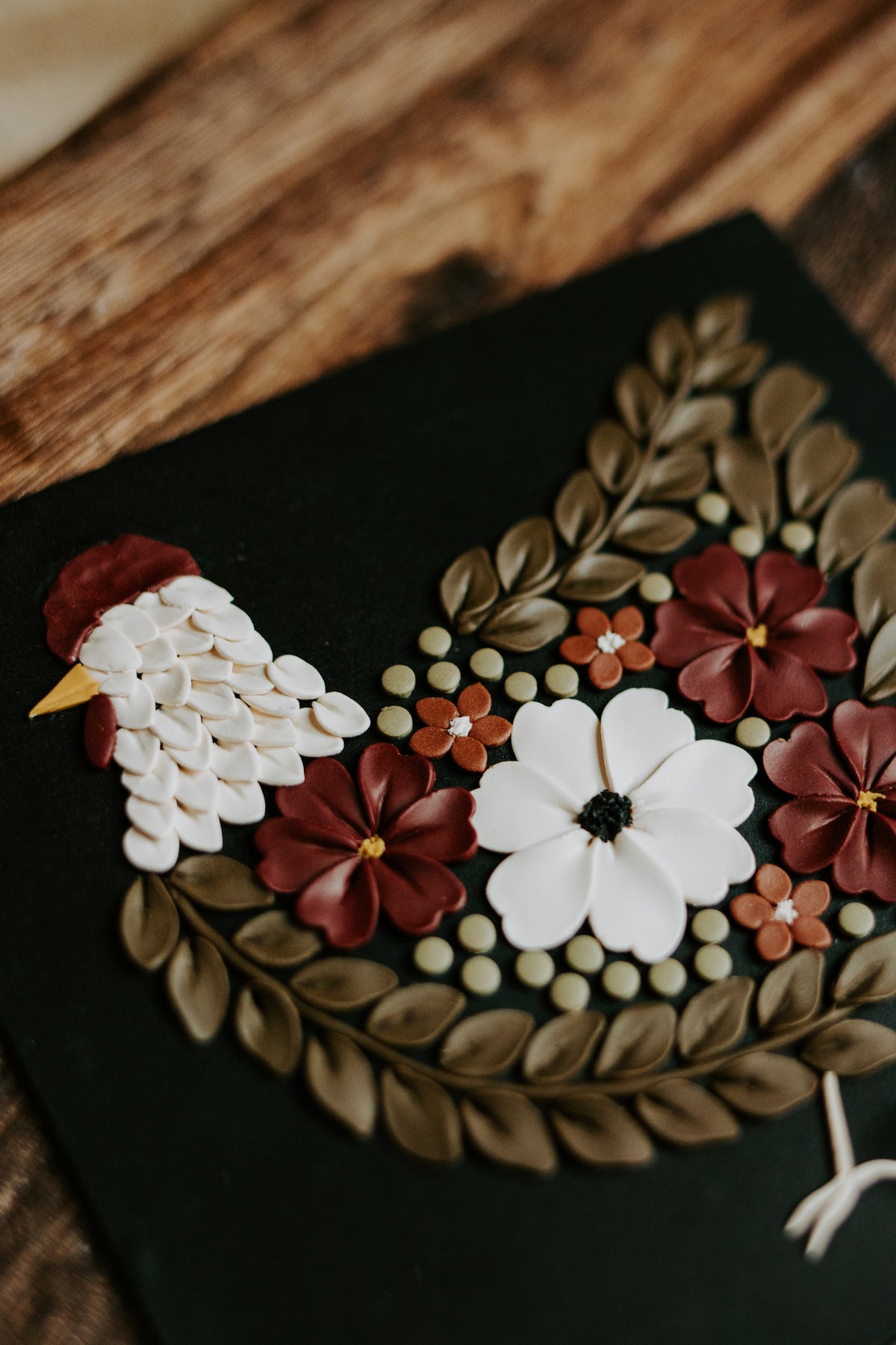 4x4” Unframed Floral Hen (PRE-ORDER)