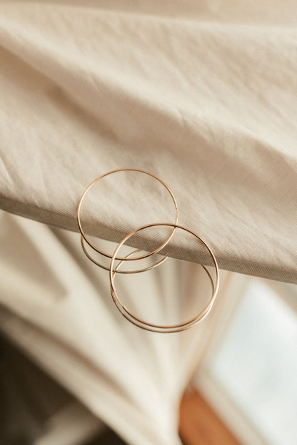 50mm Endless Hoops - .925 Sterling Silver