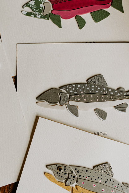 5x7 Unframed Trout (MADE TO ORDER)