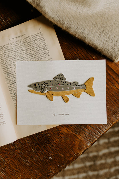 5x7 Unframed Trout (MADE TO ORDER)