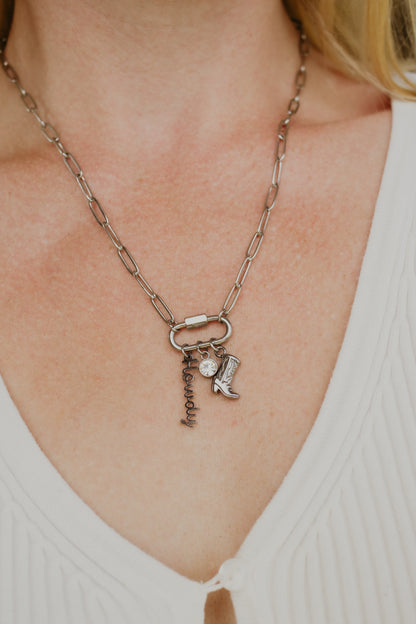 18" Western Carabiner Necklace