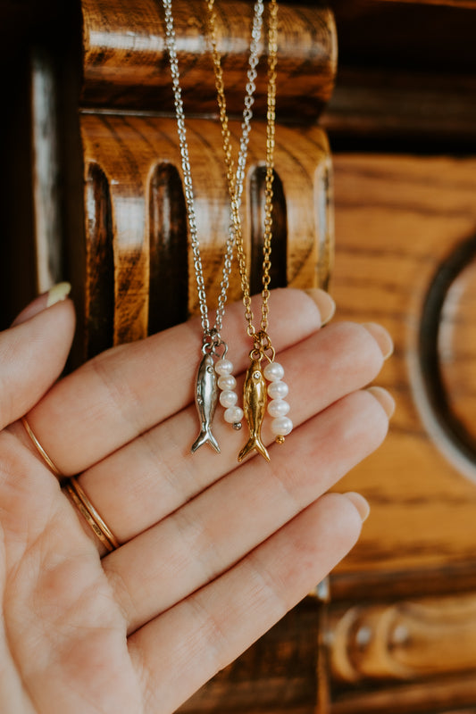 18" Bait & Pearl Necklace